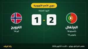 البرتغال تهزم النرويج وتحجز مقعدها في ربع نهائي دوري الأمم